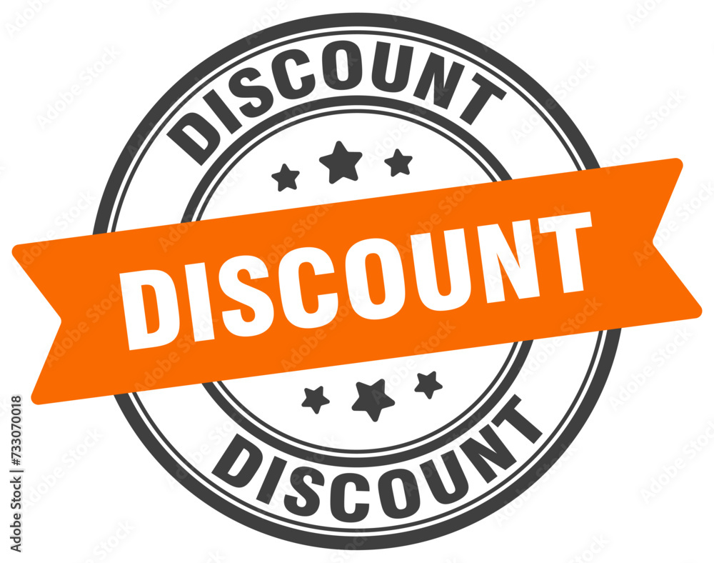 Fototapeta premium discount stamp. discount label on transparent background. round sign