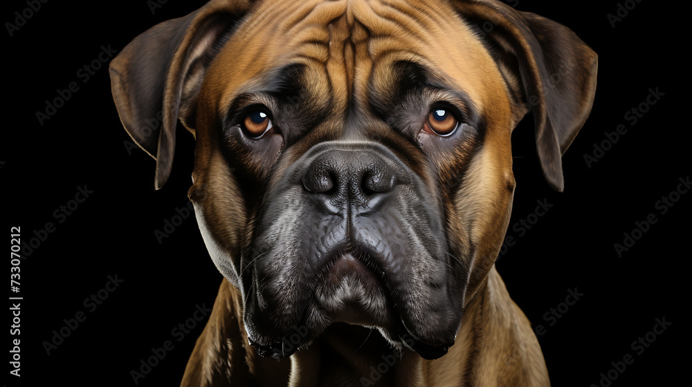 Bullmastiff with a serious look