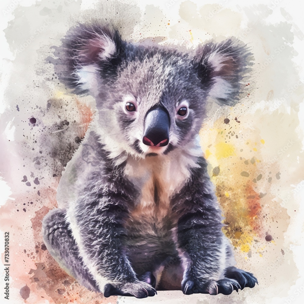 Fototapeta premium koala bear cub in a tree