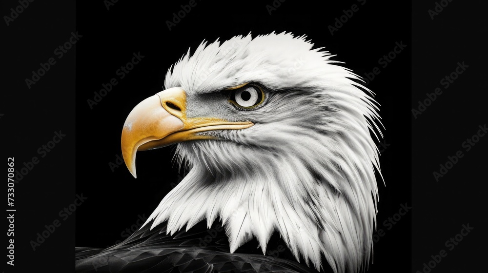 Bald eagle on black Bald eagle on black