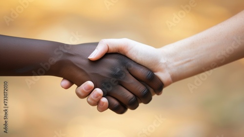 Global unity handshake. AI generated. © ChikaArt