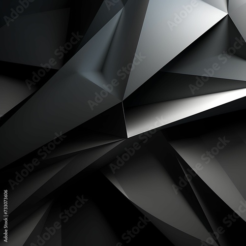 AI generated illustration of a striking black background featuring a jagged texture