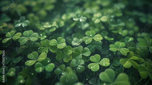 St. Patrick's Day - Green clover with a nice background