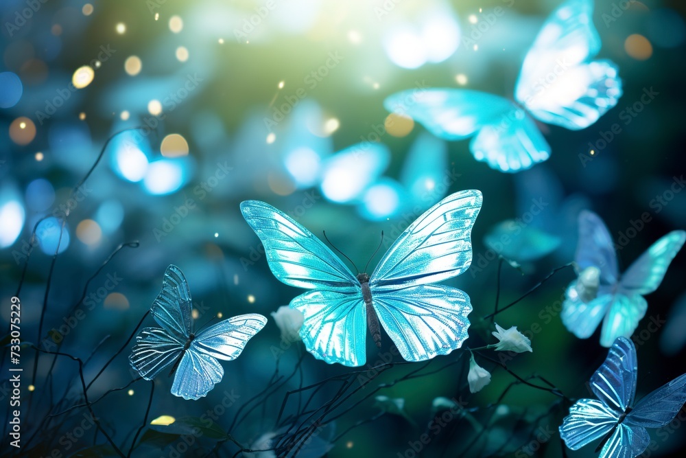 butterfly on a flower with blur background with generative ai butterfly on a flower with blur background with generative ai