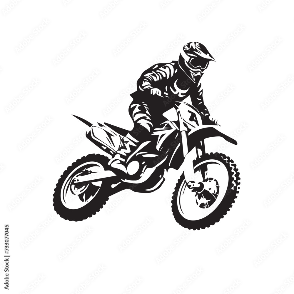 Motocross bike in cartoon, doodle style . Image for t-shirt, web, mobile apps and ui. Isolated 2d vector illustration in logo, icon, sketch style, Eps 10, black and white. AI Generative Motocross bike in cartoon, doodle style . Image for t-shirt, web, mobile apps and ui. Isolated 2d vector illustration in logo, icon, sketch style, Eps 10, black and white. AI Generative