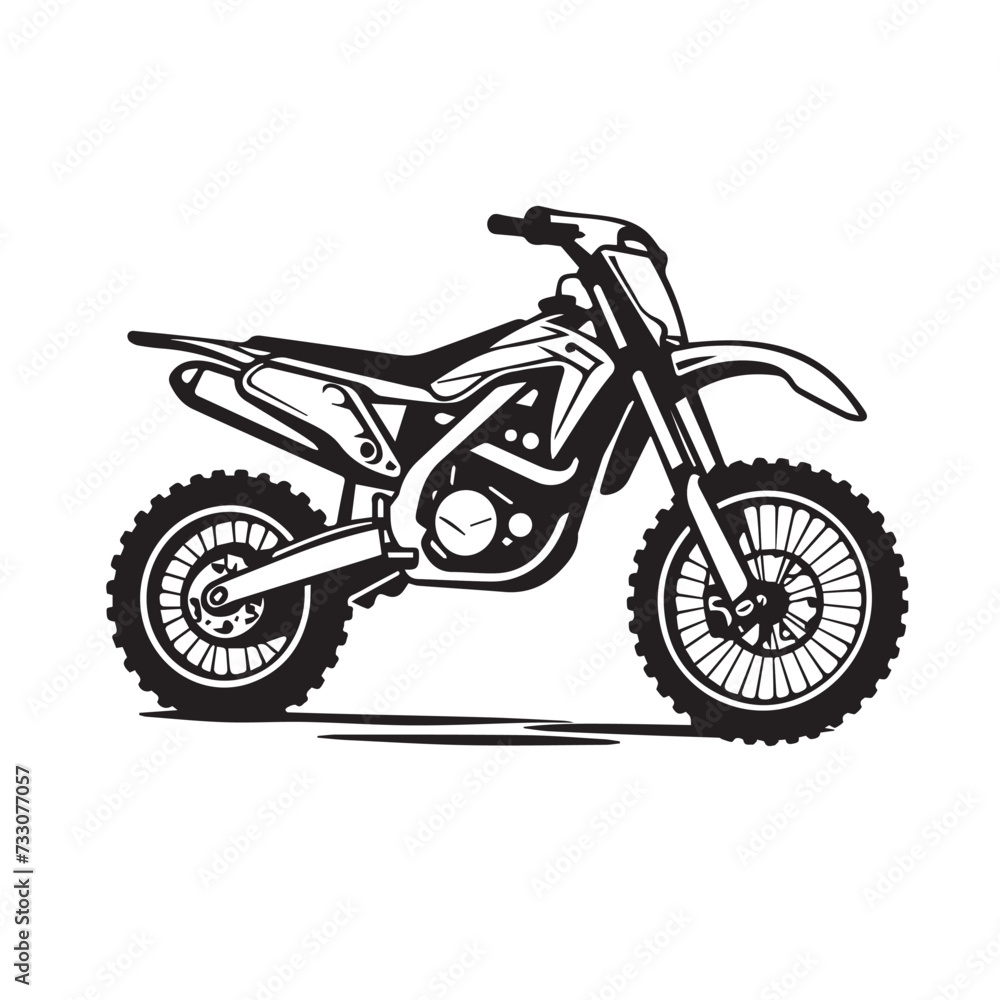 Motocross bike in cartoon, doodle style . Image for t-shirt, web, mobile apps and ui. Isolated 2d vector illustration in logo, icon, sketch style, Eps 10, black and white. AI Generative Motocross bike in cartoon, doodle style . Image for t-shirt, web, mobile apps and ui. Isolated 2d vector illustration in logo, icon, sketch style, Eps 10, black and white. AI Generative