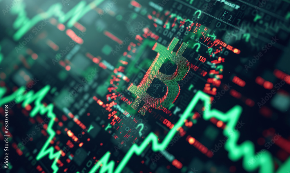 Bitcoin Golden Cryptocurrency: Illuminating the Future of Finance graph in background. Bitcoin Golden Cryptocurrency: Illuminating the Future of Finance graph in background.