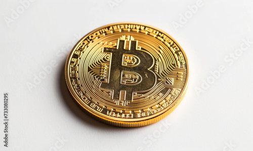 Bitcoin on a white background © Kunojr