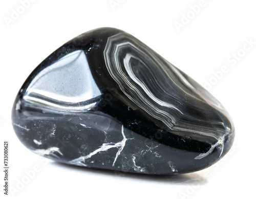 Obsidian isoliert auf weißen Hintergrund, Freisteller