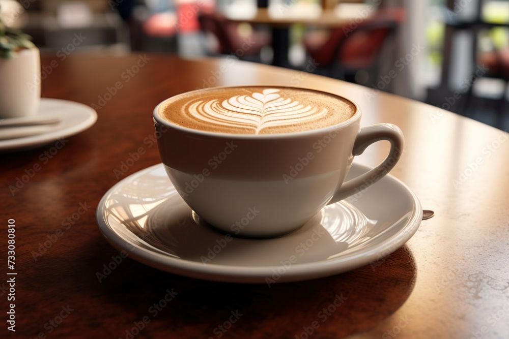 Cute Cartoon Coffee Cup minimalist coffee cup Design with nice background ai generated Cute Cartoon Coffee Cup minimalist coffee cup Design with nice background ai generated