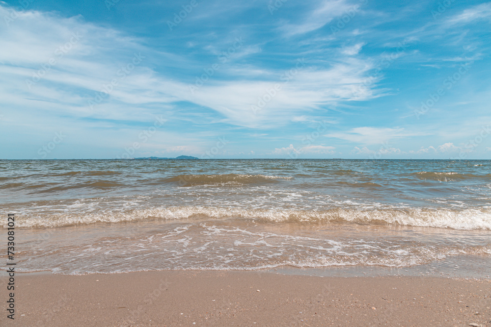 Sand on the beach with sea