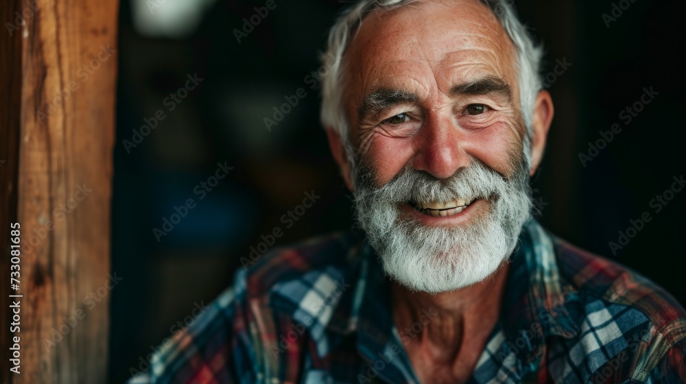 Close Up Portrait of a Cheerful Senior Man with Gray Hair Wearing Glasses Standing Outdoors in Front of a Residential Area Home. Retired Adult Man Looking at Camera and Smiling. Close Up Portrait of a Cheerful Senior Man with Gray Hair Wearing Glasses Standing Outdoors in Front of a Residential Area Home. Retired Adult Man Looking at Camera and Smiling.