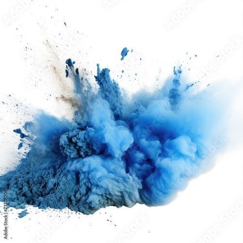 Powder explosion isolated on white background. Colored dust erupts © lolya1988