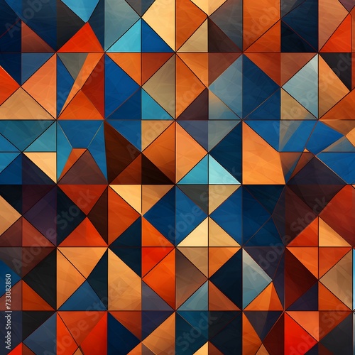 AI generated illustration of colorful geometric seamless patterns
