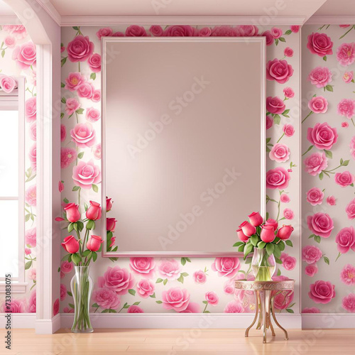 pink room with frames © Deevitha