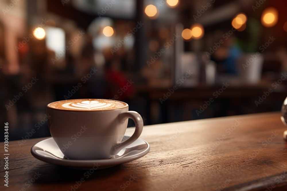 coffee cup with coffee beans on dark table background coffee cup with coffee beans on dark table background