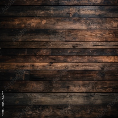 Blank dark brown background with a wooden texture. AI-generated.