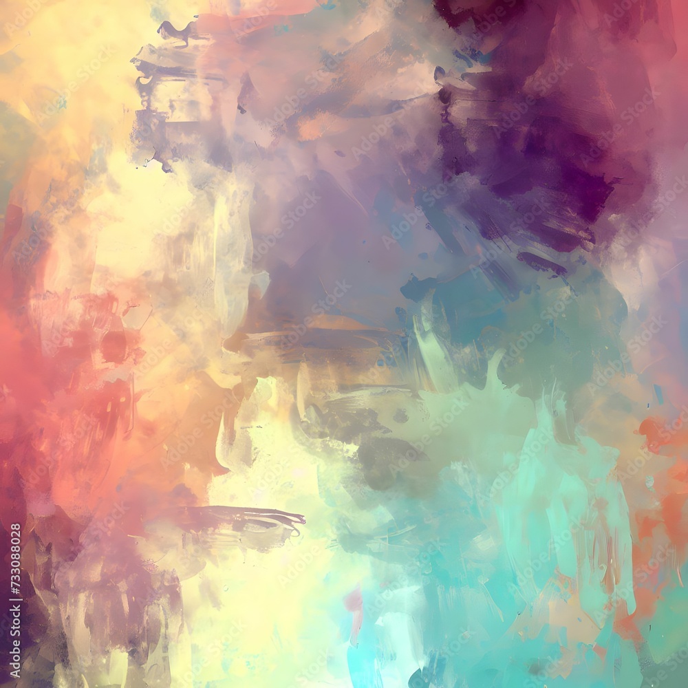 this is a digital painting of colorful ink paints