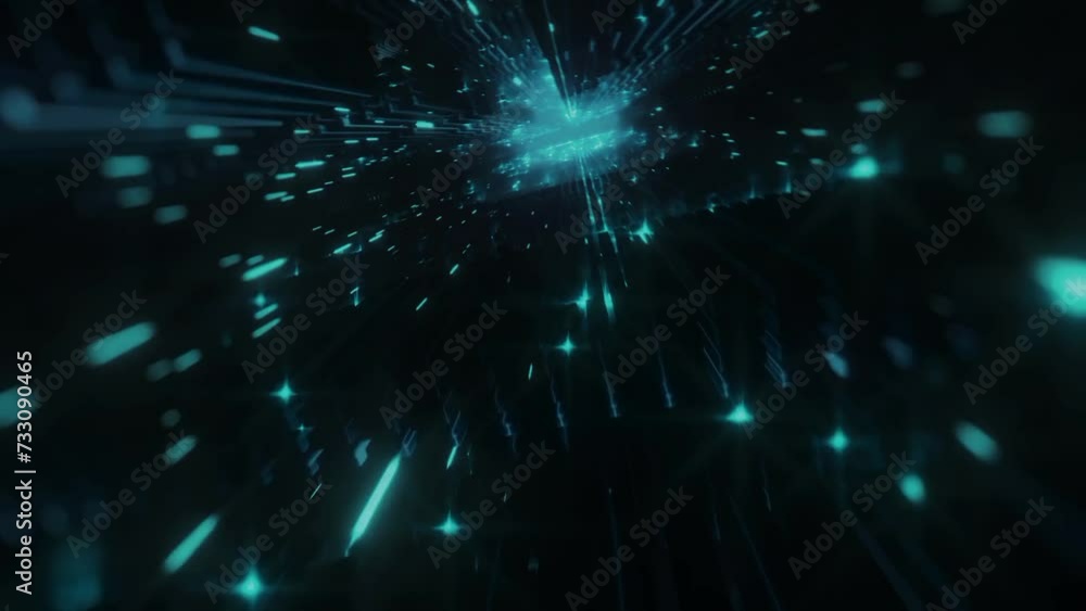 Blue lights lines falling down animation background Blue lights lines falling down animation background