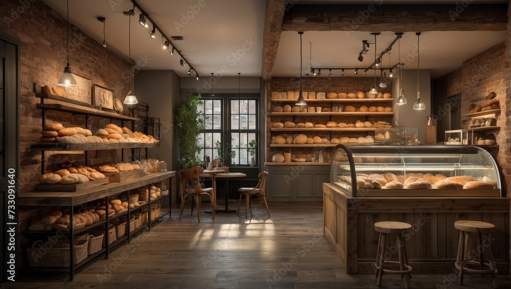 interior design of breed and bakery shop