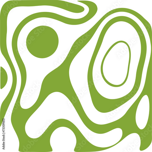 Fluid pattern illustration. Liquify abstract hand drawing design element