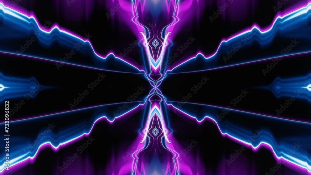 Puple and blue abstract geometric waves vj loop animation