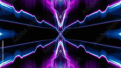 Puple and blue abstract geometric waves vj loop animation
