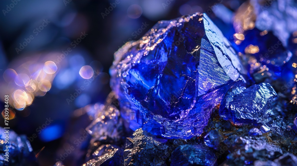 Gemstone Tanzanite Closeup, Wallpaper, background Gemstone Tanzanite Closeup, Wallpaper, background