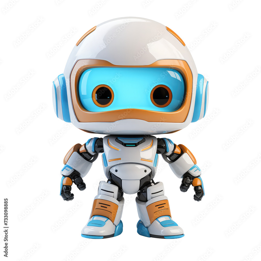 white robot isolated on white white robot isolated on white