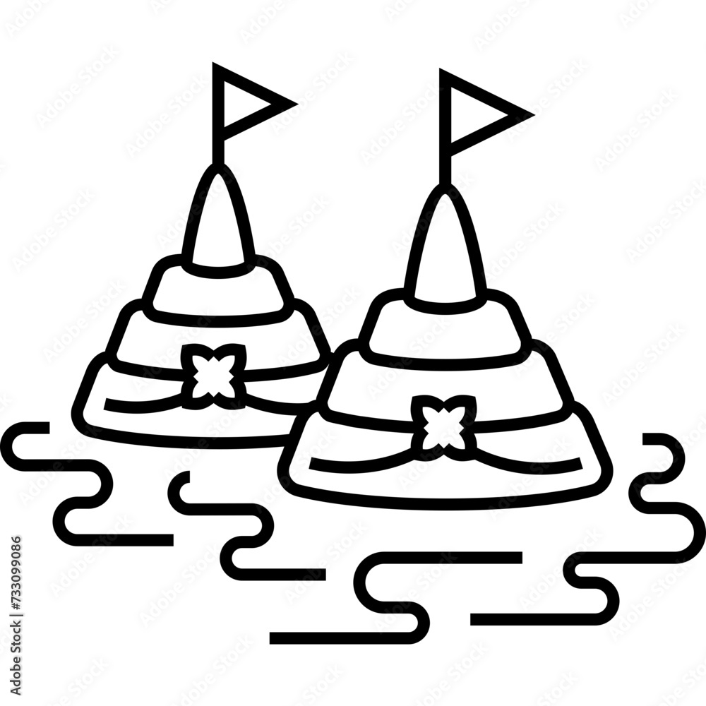 sand pagoda songkran traditional line icon for decoration, website, web, mobile app, printing, banner, logo, poster design, etc.
sand pagoda songkran traditional line icon for decoration, website, web, mobile app, printing, banner, logo, poster design, etc.
