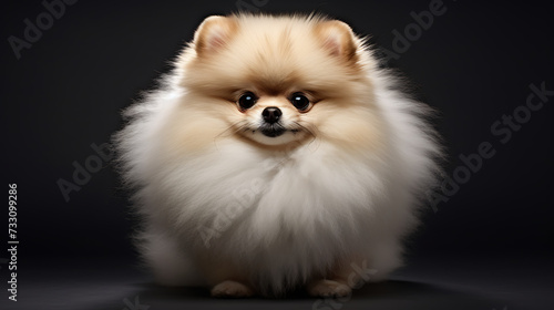 Pomeranian with a fluffy mane