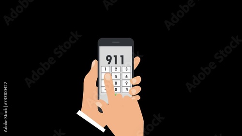 Wallpaper Mural animation of making an emergency call Torontodigital.ca