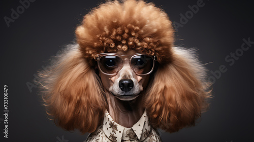 Poodle with a regal haircut