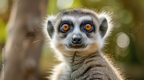 funny lemur. Comical animal making a funny face that's impossible not to chuckle at. Funny smiling animal. Perfect for lighthearted and amusing design projects.