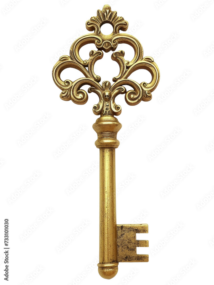 antique key transparent background, PNG