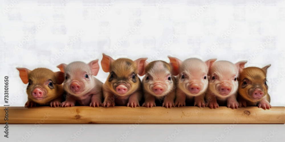 Obraz premium A group of Pigs