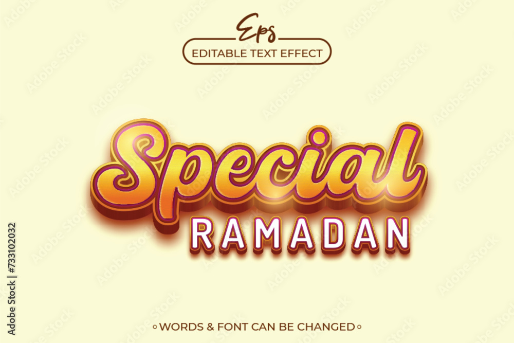 Special ramadan editable text effect template