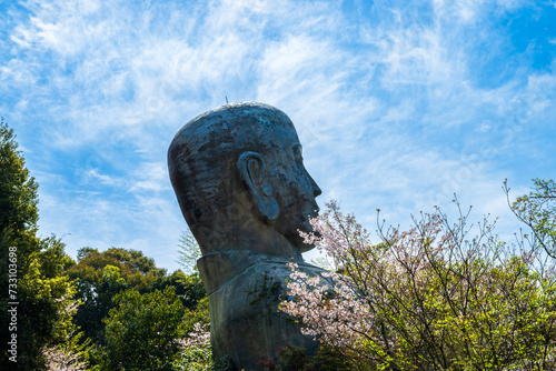 うららかな春風に映える桜の木(大仏様)
Cherry blossom tree (Great Buddha) shining in the gentle spring breeze
日本(春)2023年
Japan (Spring) 2023
九州・熊本県山鹿市
Yamaga City
「日輪寺」(おびんずる様) photo