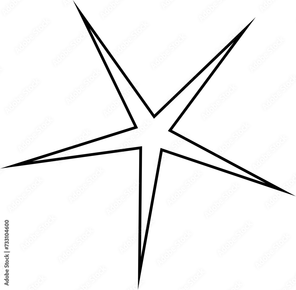 Outline sparkle. Shine sparkle illustration. Vector blink star for logo, sparkle clipart Outline sparkle. Shine sparkle illustration. Vector blink star for logo, sparkle clipart