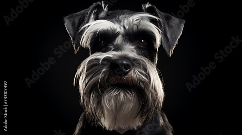 Schnauzer with a distinguished beard