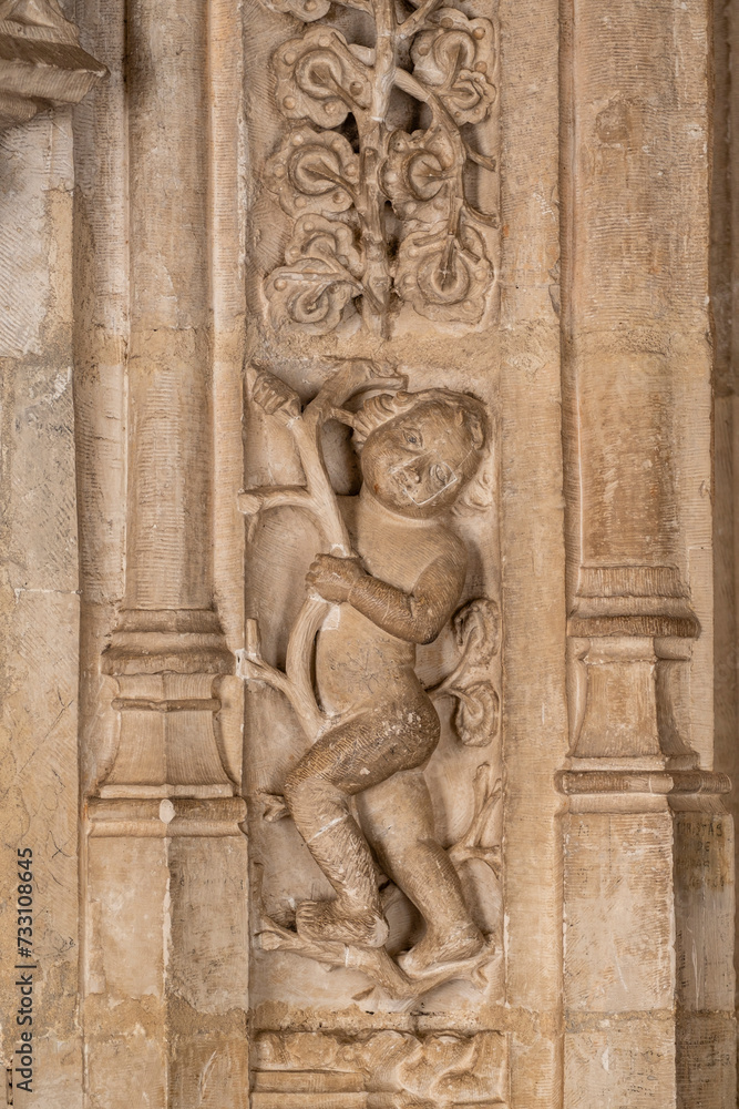 querubin desnudo, claustro del Monasterio de San Juan de los Reyes, Toledo, Castilla-La Mancha, Spain querubin desnudo, claustro del Monasterio de San Juan de los Reyes, Toledo, Castilla-La Mancha, Spain
