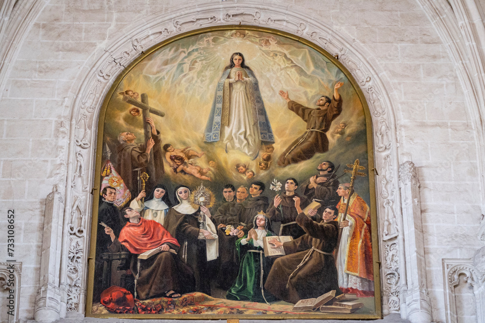 Santa Elena con los milagros de la Cruz, Retablo mayor de la iglesia, Monasterio de San Juan de los Reyes, Toledo, Castilla-La Mancha, Spain