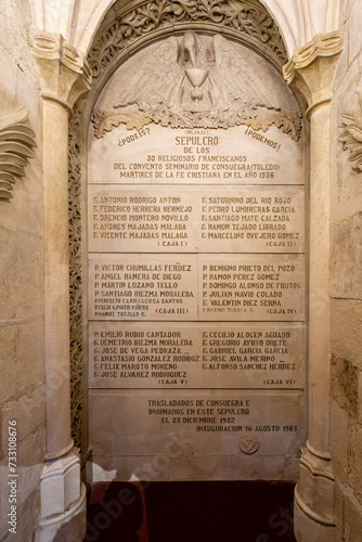 sepulcro de los martires de Consuegra, Monasterio de San Juan de los Reyes, Toledo, Castilla-La Mancha, Spain