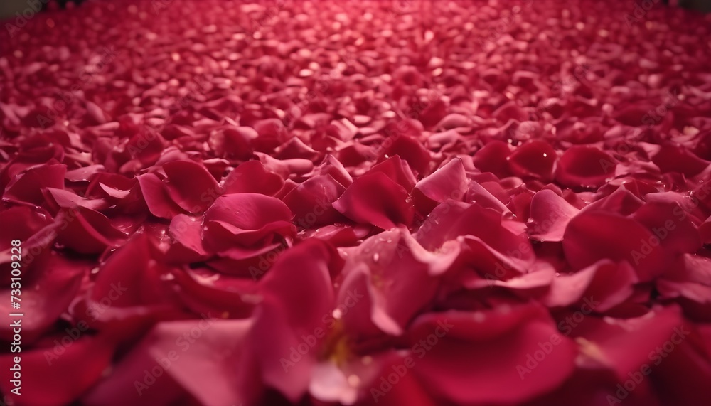 Obraz premium a lot of red rose petals surface