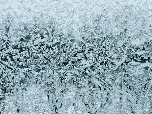 Frosty pattern on the window