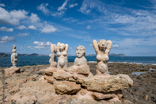 The Ritual, outdoor sculptures by Joan Bennàssar, Can Picafort, municipality of Santa Margalida, Mallorca, Spain photo