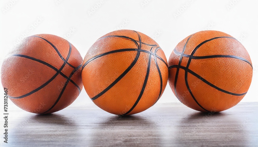 basketball balls isolated on white background