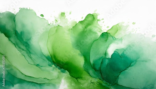 abstract green watercolor on white background #733113051