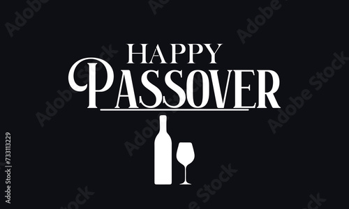 Happy Passover Text illustration Design