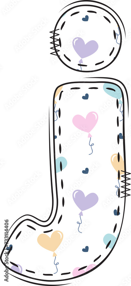 Fototapeta premium Font of Valentine Day Pastel